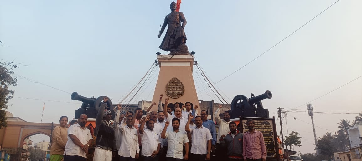 In Kagal Minister Hasan Mushrif paid tributes to Chhatrapati Sambhaji Maharaj on his coronation day